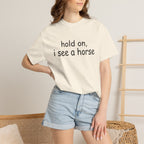 hold on, i see a horse