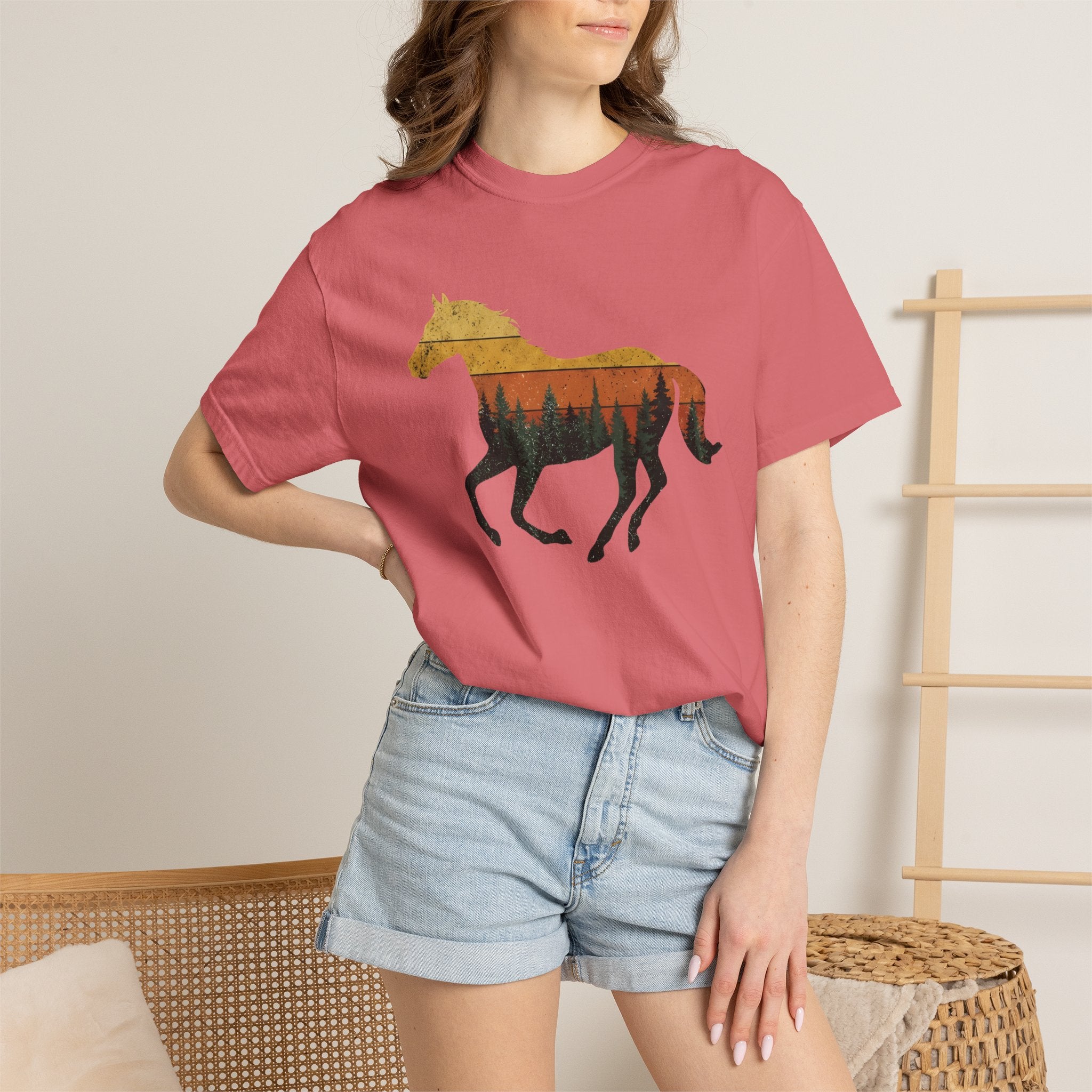 Sunset Forest Horse